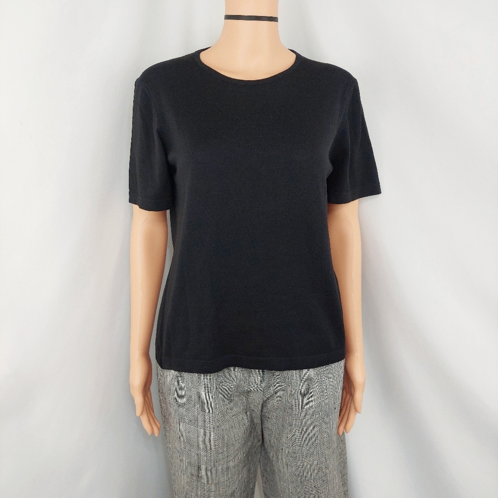 Deadstock Saks Off Fifth Thalian Merino Wool Knit Quiet Luxury Minimalist Basic - Picture 2 of 10